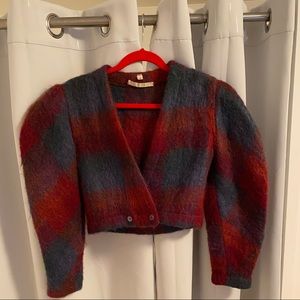 Vintage Perry Ellis Cropped Mutton Sleeve Jacket